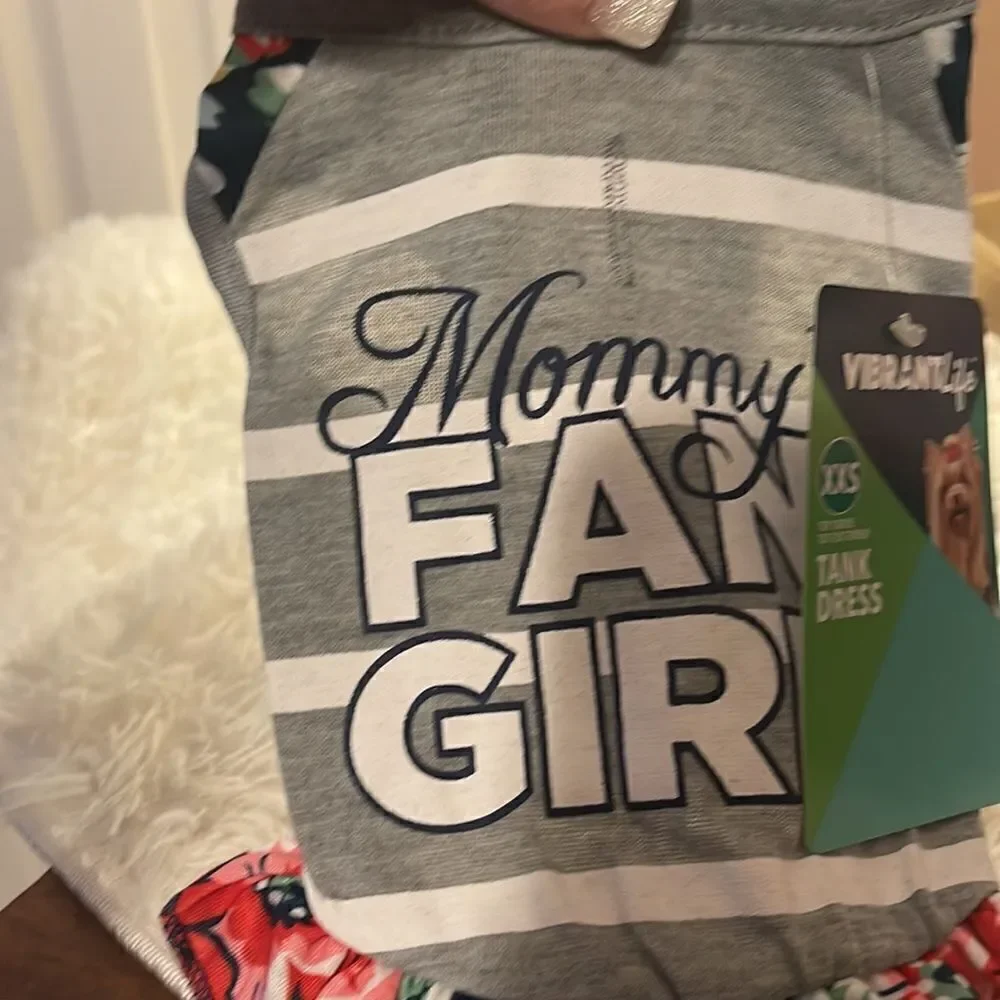 Dog Tank Dress Says Mommys Fan Girl New XXsmall